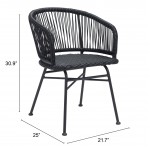 Zaragoza Dining Chair (Set of 2) Black