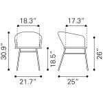 Zaragoza Dining Chair (Set of 2) Black