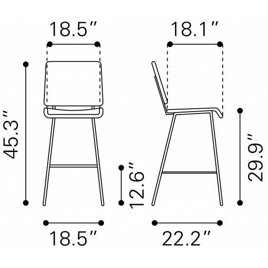 Murcia Bar Chair Black