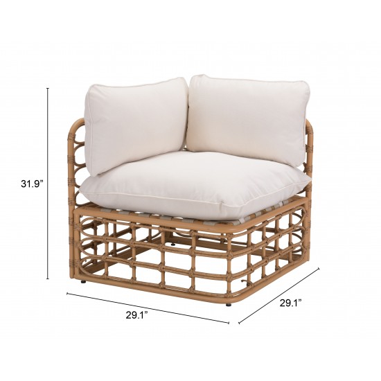 Kapalua Corner Chair Beige & Natural