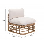 Kapalua Middle Chair Beige & Natural