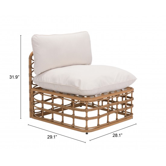 Kapalua Middle Chair Beige & Natural