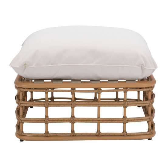 Kapalua Ottoman Beige & Natural