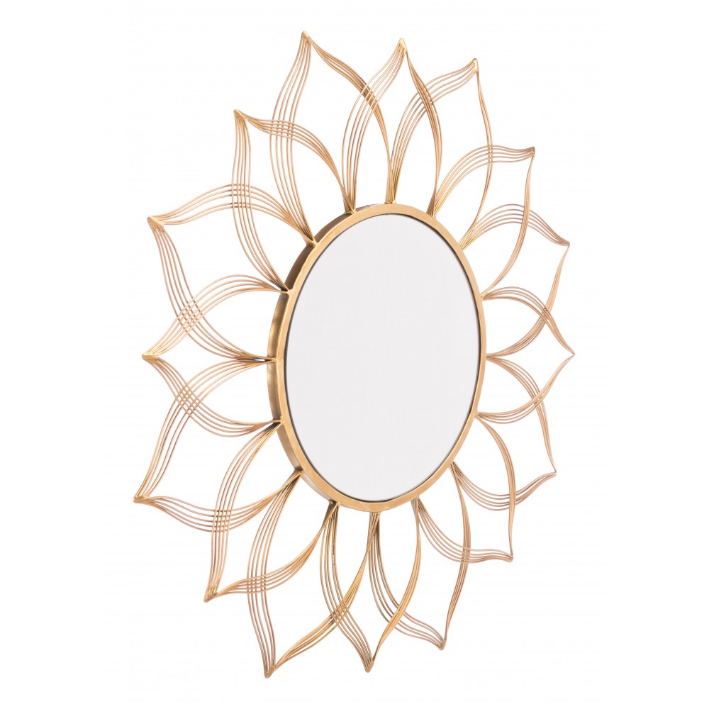 Flower Mirror Gold