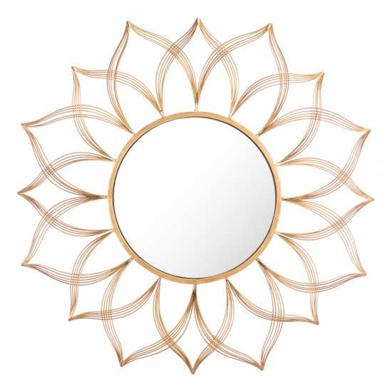 Flower Mirror Gold