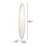 Large Oval Mirror Gold