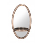 Petite Ogee Mirror & Shelf Gold