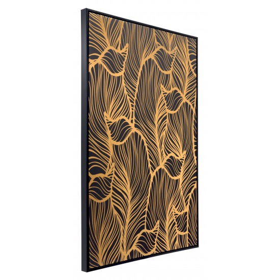 Flora Canvas Black & Gold