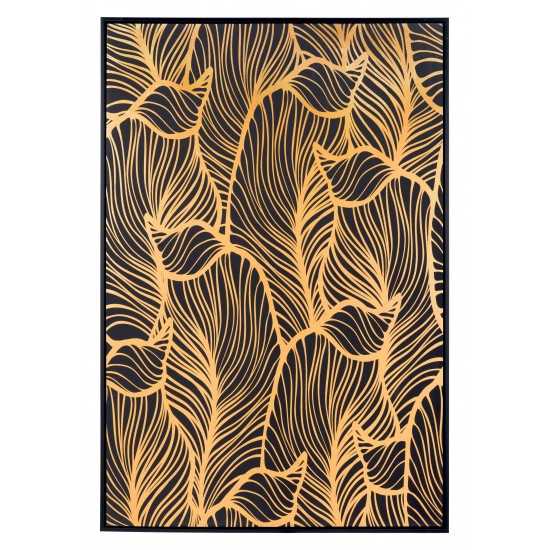 Flora Canvas Black & Gold