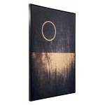 Full Moon Rises Canvas Black & Gold