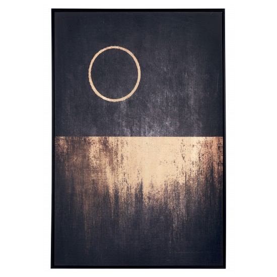 Full Moon Rises Canvas Black & Gold