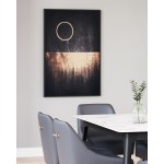 Full Moon Rises Canvas Black & Gold