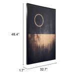 Full Moon Rises Canvas Black & Gold