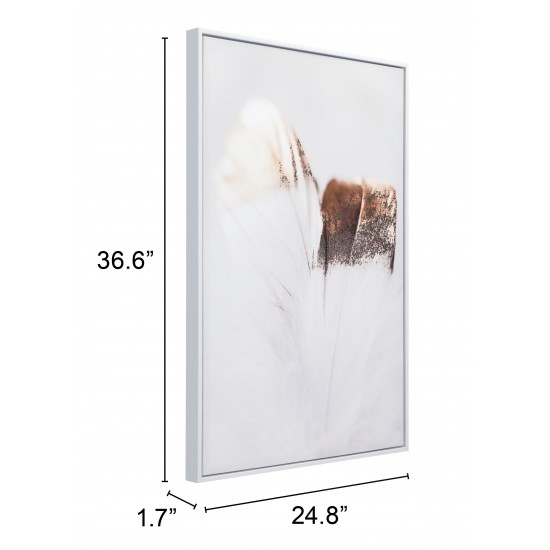 Delicate Feather Canvas Multicolor