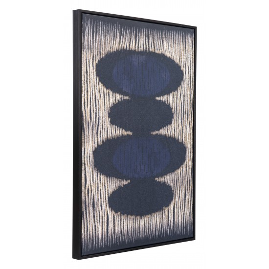 Stacking Stones Canvas Black & Gold