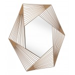 Aspect Hexagonal Mirror Gold