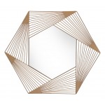 Aspect Hexagonal Mirror Gold