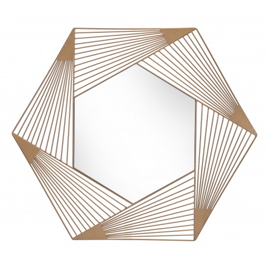 Aspect Hexagonal Mirror Gold