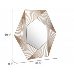 Aspect Hexagonal Mirror Gold