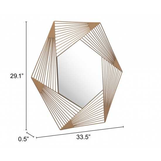 Aspect Hexagonal Mirror Gold