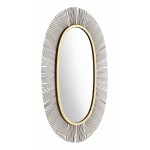 Juju Oval Mirror Black & Gold