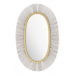 Juju Oval Mirror Black & Gold