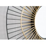 Comet Round Mirror Black & Gold