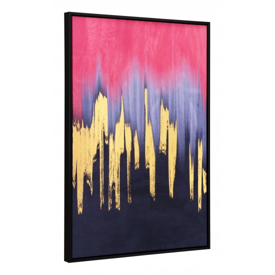 Sunset Wave Canvas Wall Art Multicolor