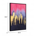 Sunset Wave Canvas Wall Art Multicolor