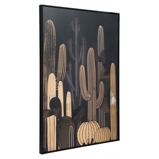 Cactus At Dusk Canvas Wall Art