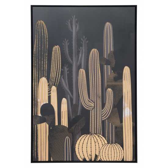 Cactus At Dusk Canvas Wall Art