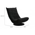 Down Low Swivel Chair Black