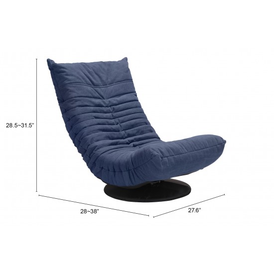 Down Low Swivel Chair Blue