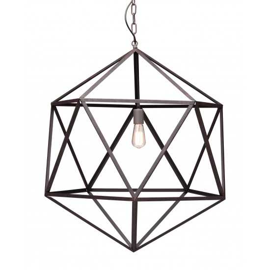 Amethyst Ceiling Lamp Large Rust