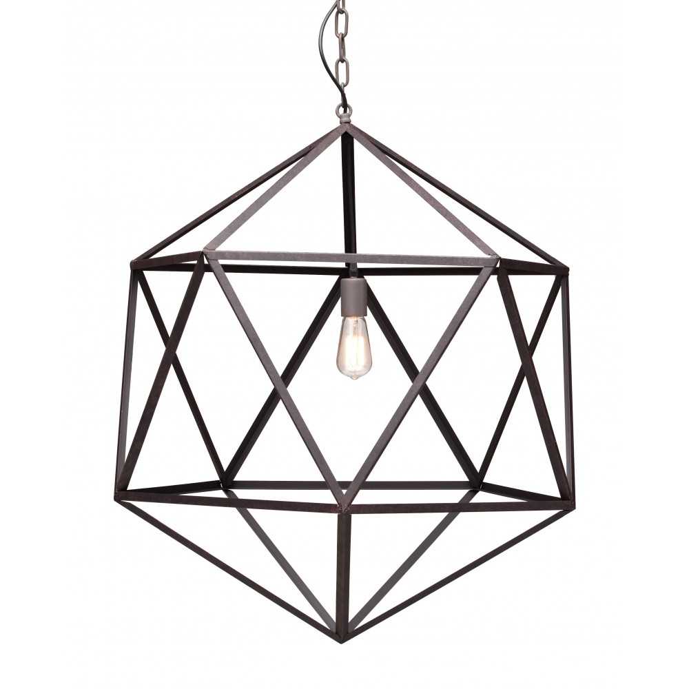 Amethyst Ceiling Lamp Large Rust