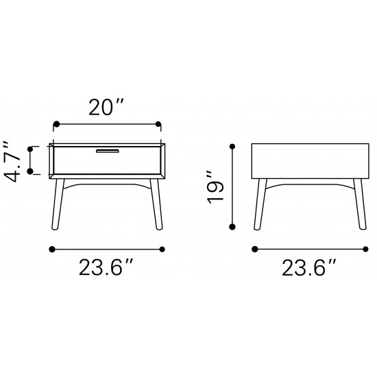 Design District Side Table Walnut