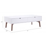 Padre Coffee Table Walnut & White