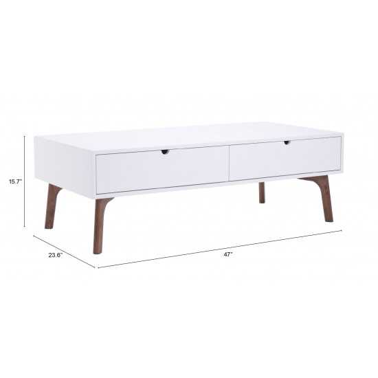 Padre Coffee Table Walnut & White