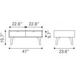 Padre Coffee Table Walnut & White