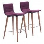 Jericho Counter Chair (Set of 2) Purple