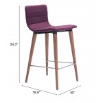 Jericho Counter Chair (Set of 2) Purple