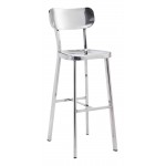 Winter Bar Chair Polished Stainless Steel