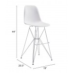 Zip Bar Chair White