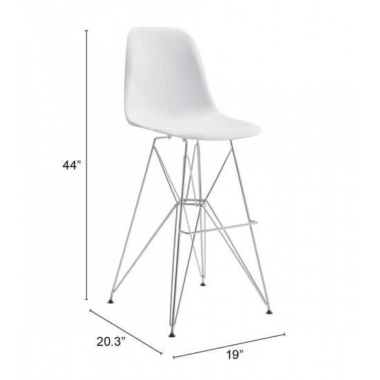 Zip Bar Chair White