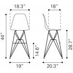 Zip Bar Chair White