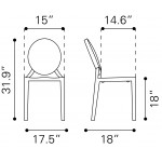 Eclipse Dining Chair (Set of 2) Stainless Steel