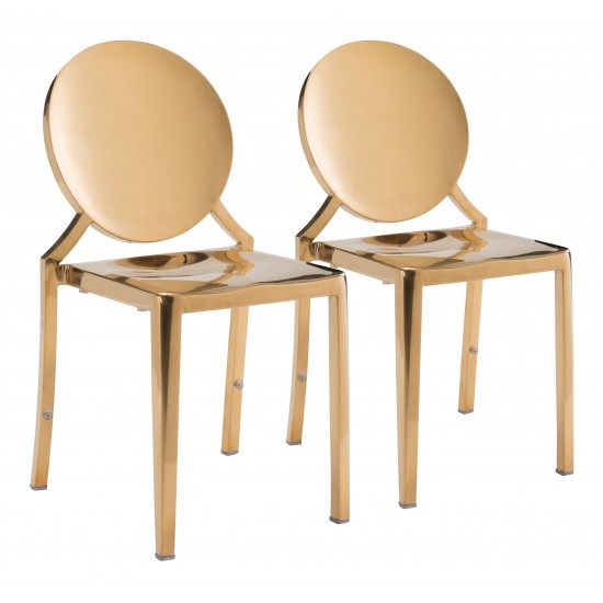 Eclipse Dining Chair (Set of 2) Gold