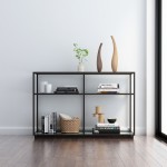 Kure Console Table Distressed Black