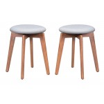 Billy Stool (Set of 2) Walnut & Gray