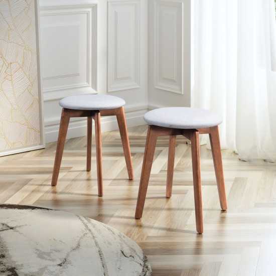 Billy Stool (Set of 2) Walnut & Gray